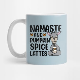 Namaste and Pumpkin Spice Latte Goat Yoga Fall Cute Funny Mug